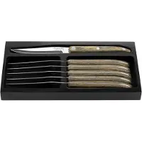 Style de Vie Grillknivar Laguiole Grå Pakka Slät Set 6 Sdv
