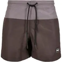 Urban Classics Badshorts mörkbrun / grå / vit