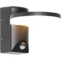 QAZQA Utomhusvägglampa svart inkl LED IP54 rörelsesensor - Esmee