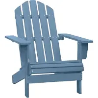 vidaXL Adirondackstol massivt granträ blå