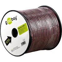 Goobay 56705, Kopparpläterat aluminium, 100 m, Svart, Röd