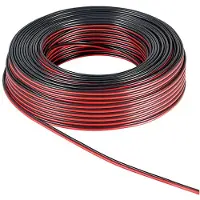 Pro 67734, Kopparpläterat aluminium, 50 m, Svart, Röd