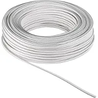 Goobay Högtalarkabel vit CCA 50 m rulle, tvärsnitt 2 x 0,75 mm²