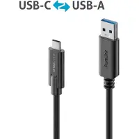 PureLink USB-C till USB-A-kabel – USB 3.1 Gen 2, 3A, 10G – iSerie – svart – 0,50 m