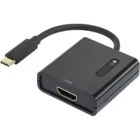 Renkforce RF-4472892 USB / HDMI Adapter [1x USB-C hane - 1x HDMI hona] Svart guldpläterad kontakt 15.00 cm