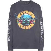 Ginza.se Guns N Roses: Guns N' Roses Unisex Long Sleeve T-Shirt/Hollywood Tour (Charcoal Grey) (Back & Sleeve Print) (Large)