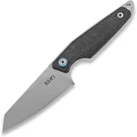 MKM-Maniago Knife Makers MKM Makro 2 Sheepfoot, Stonewashed Carbon fibre fixed knife, Jesper Voxnaes design
