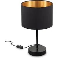 Briloner Bordslampa Kari, Svart, Vardagsrum / matsal, Textil / tyger / siden, Modern, Bordslampa
