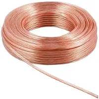 Goobay Högtalarkabel transparent CCA 25 m rulle, tvärsnitt 2 x 2,5 mm²