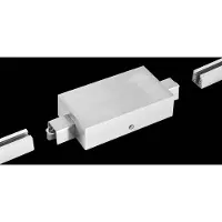 FISCHER&HONSEL GMBH HV-track4 m6 med centrummatnings, seriekoppling MITTEINSP, Aluminium / grå / zink, Metall, Modern