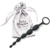 Fifty Shades of Grey Silikon Anal Beads 25,4 cm - Svart - Svart