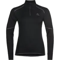 Odlo - Underställ dam - BL Top Turtle Neck LS Half Zip Active X-Warm Eco W Black för Unisex - Storlek S - Svart