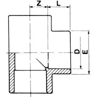 Cepex Pvc T-rör Ø225 90° Muff