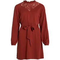 Vila Suvita Lace Långärmad Kort Klänning