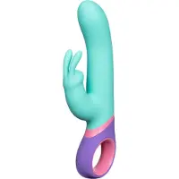 Huismerk Meta Rabbit - rabbitvibrator med roterande klitorisstimulator - mintgrön