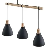 LINDBY Taklampa , Trebale, dimbara, Svart, Vardagsrum, Metall, Skandinavisk