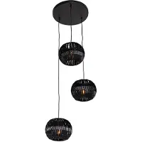 QAZQA Modern Hänglampa Svart 3-ljus - Zoë