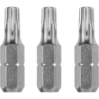 Kwb 121240, 3 styck, Torx, T40, Stål, 25 mm, 25,4 / 4 mm (1 / 4)
