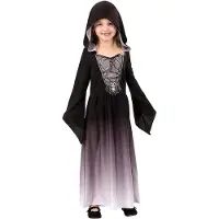 Hisab Joker Halloween grå kläning med huva (122-134)