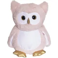 Teddykompaniet Gosedjur - Självlysande Uggla - 23 cm - Rosa - - One Size - Gosedjur
