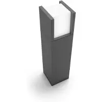 Philips LED pollare Arbour, Svart, Aluminium / grå / zink, Modern, LED-utomhuslampa