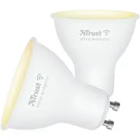 Trust Smart Home - LED-spotlight - GU10 - klass A+ - vitt ljus - 1800-6500 K - vit (paket om 2)