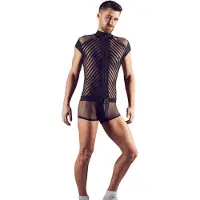 Sven Joyment Playsuit i Mesh med Dragkedja - Svart - M - Svart
