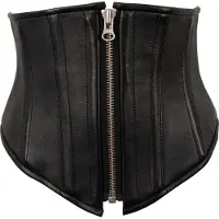 Zado Cincher-korsett med midja i läder - Svart - S - Svart
