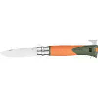 Opinel No. 12 Explore 002454 Orange, bushcraft pocket knife with tick remover