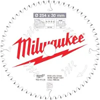 Milwaukee Sågklinga för trä 4932471320; 254x30x3,0 mm; Z60; -5°