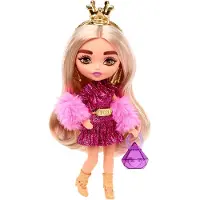 Barbie Docka - Extra Minis - Gold Krona - - One Size - Docka