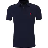 Ralph Lauren för män. 710782592008 Piké pikétröja i marinblå färg (XS), Casual, Bomull, Kort ärm, Marino