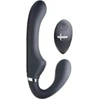 Strap U Mighty Rider Vibrerande Strap-on - Black - Black