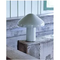 HAY Pao bärbar LED-bordslampa med batteri, grå Portable, dimbar, Aluminium / grå / zink, Vardagsrum / matsal, Syntetmaterial, Design, Bordslampa