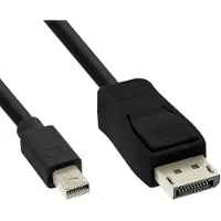 Roline DisplayPort Anslutningskabel DisplayPort-kontakt, Mini DisplayPort-kontakt 5.00 m Svart 11.99.5637 Skärmad DisplayPort-kabel