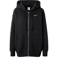 Nike Sweatjacka 'Phoenix Fleece' svart / vit