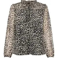 ONLY Blus 'Ditsy' beige / grå / svart