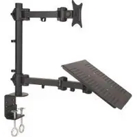 Art L-23 - Monteringssats - för LCD-bildskärm/bärbar dator - metall - svart pulverlack - skärmstorlek: 13-27 - skrivbord