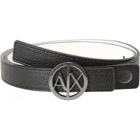Armani Exchange för kvinnor. 9411180A87742520 Svart bälte (80cm), Casual, Syntetisk, Läderimitation