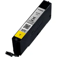 Canon CLI-571Y - 7 ml - gul - original - bläcktank - för PIXMA TS5051, TS5053, TS5055, TS6050, TS6051, TS6052, TS8051, TS8052, TS9050, TS9055