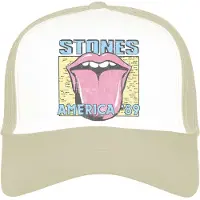 Ginza.se The Rolling Stones: Unisex Mesh Back Cap/America '89 Tour Map (Sand & White)