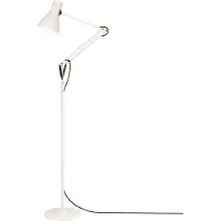 Anglepoise Design golvlampa Type 75, Vitt / opal, Vardagsrum / matsal, Aluminium / grå / zink, Design, Golvlampa