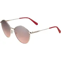 Calvin Klein Guldfärgade Inramade Rosa Gradientsolglasögon