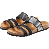 LASCANA Pantolette svart / silver