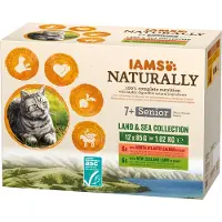 IAMS Naturally Cat Land &amp; sea collection 12 x 85 g