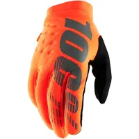 100% 100 % BRISKER Motocross- och mountainbikehandskar fr kallt vder - Varm vinter MTB & MX Powersport Racing skyddsutrustning (SM - FLO Orange/Svar