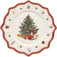 Villeroy & Boch Toy's Delight Tallrik Röd 34.5 Cm - Jultallrikar Porslin Vit
