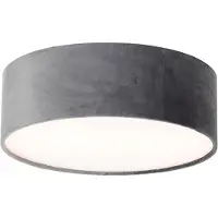 QAZQA Modern taklampa grå 30 cm med guldinredning - Drum