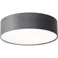 QAZQA Modern taklampa grå 40 cm med guldinredning - Drum