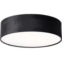 QAZQA Modern taklampa svart 40 cm med guldinsida - Drum